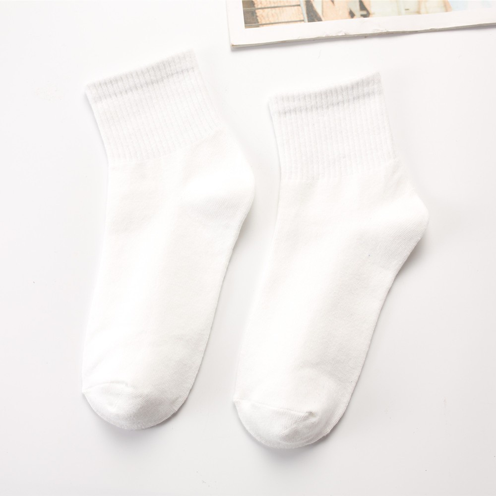 Tất Ngắn Trơn Cotton Co Giãn Mịn Mà Hút Mồ Hôi SGES Unisex