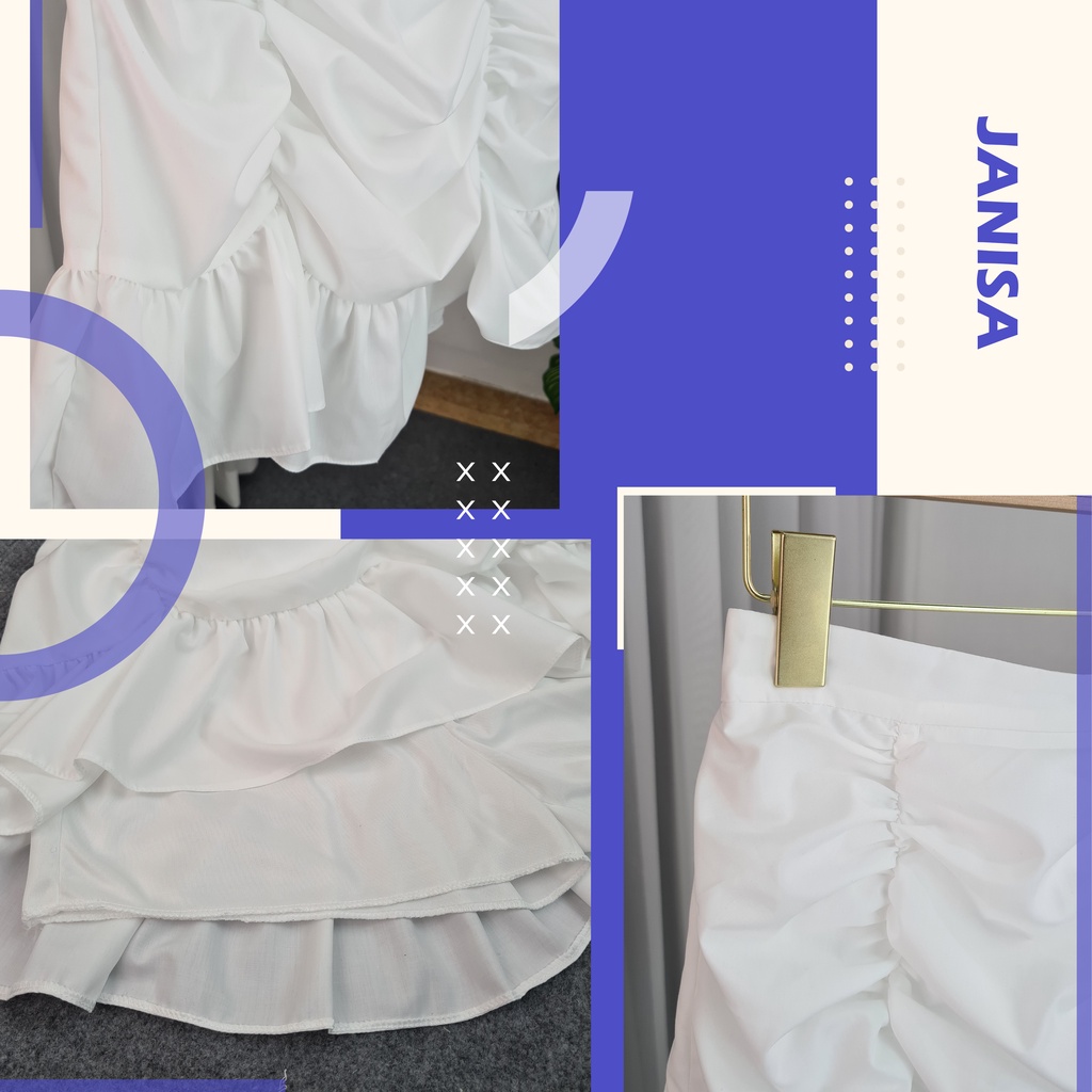 Chân váy chữ A xếp ly công sở ngắn lưng cao JANISA CV15 | BigBuy360 - bigbuy360.vn