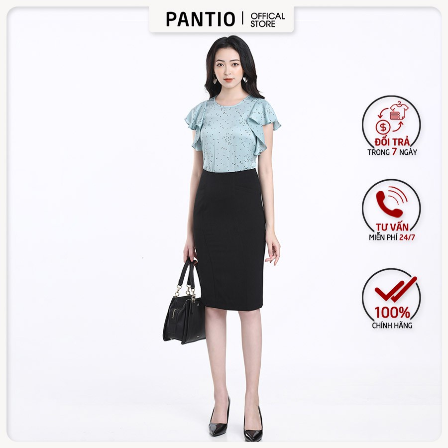 Áo sơ mi chất liệu lụa mát thiết kế tay áo bèo dáng suông FAS12531 - PANTIO