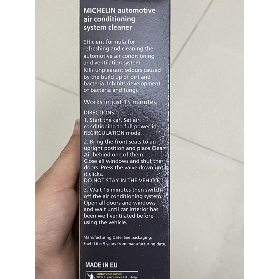 Xịt khử mùi và khử khuẩn xe ô tô hiệu Michelin - NK chính hãng