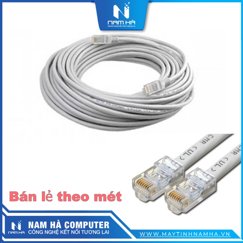 Dây Mạng Cat6 Bấm Sẵn 2 Đầu Tặng Dây Thít Nhựa Bán theo Mét
