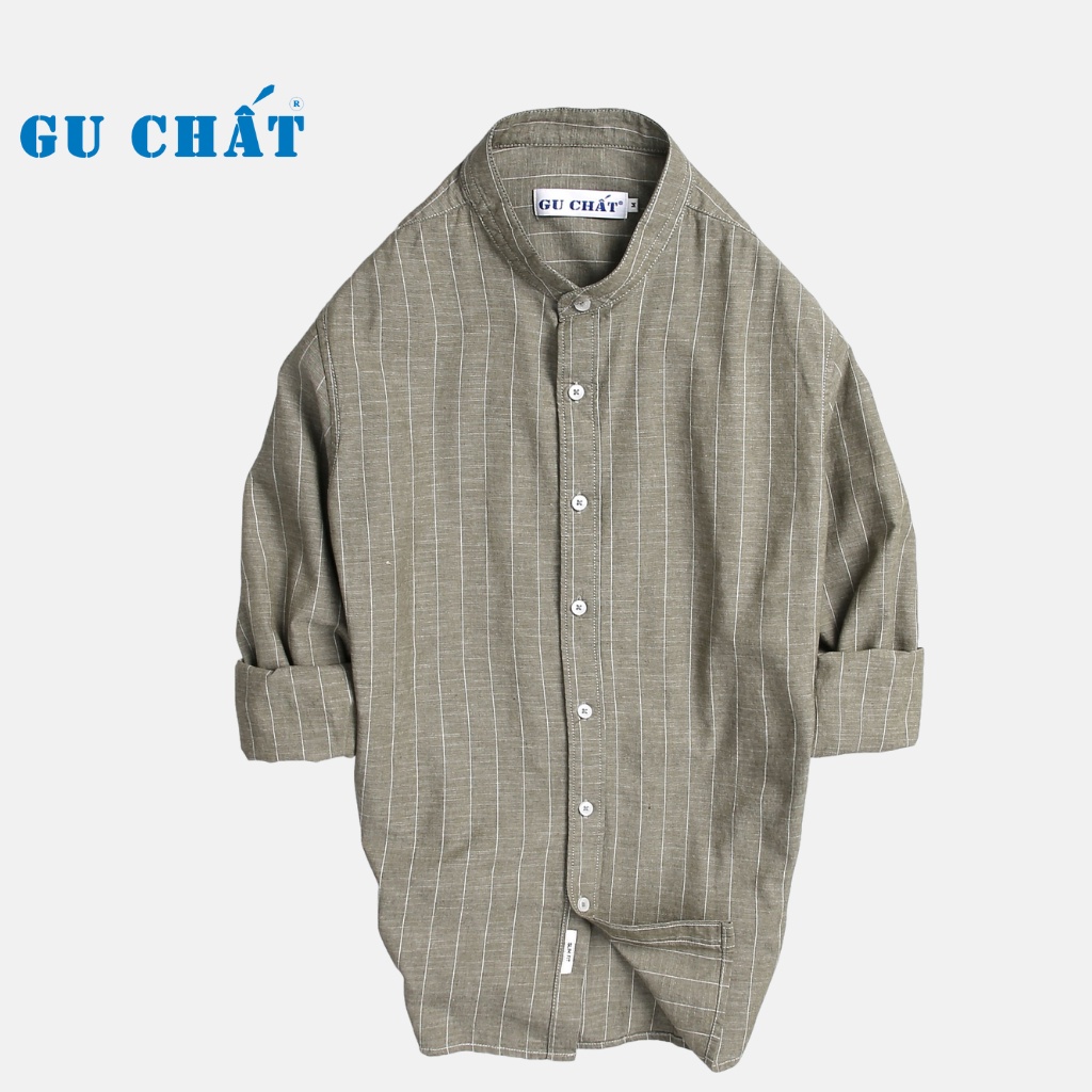 Áo Sơ Mi Nam Dài Tay GU CHẤT ,Vải Cotton Thoáng Mát, Không Nhăn, Không Bai Xù, GUSM11