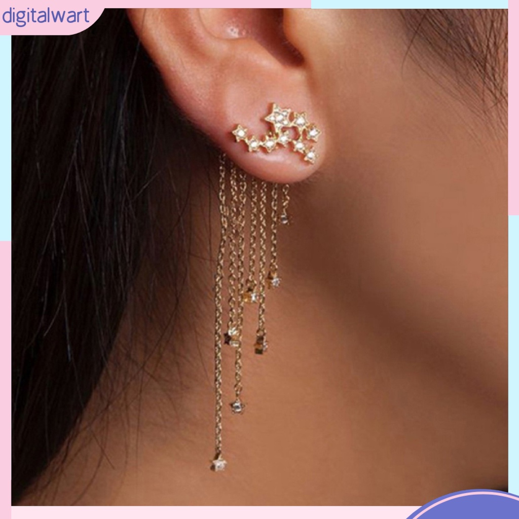 Bông tai dáng dài tua rua độc đáo thời trang dành cho nữ