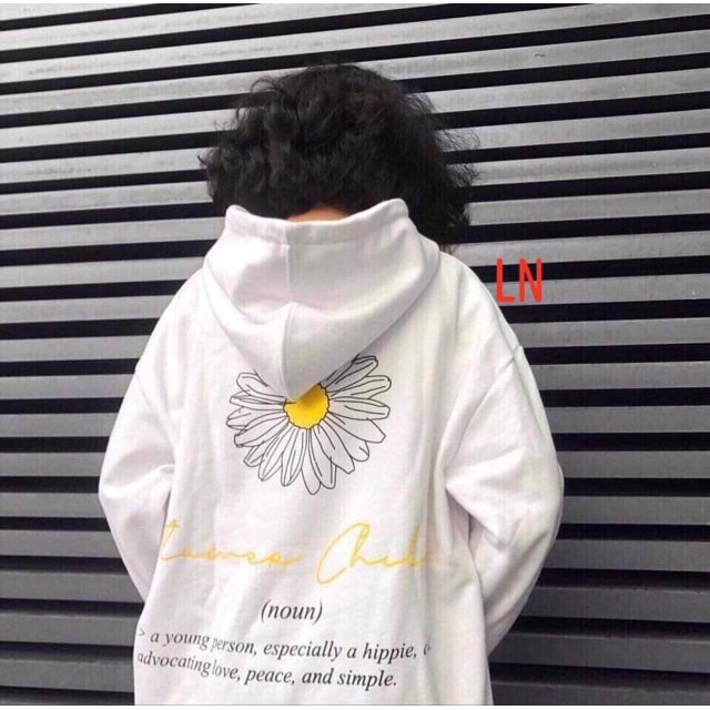 [FREESHIP ĐƠN TỪ 50K] Áo hoodie hoa cúc trắng in lưng LNG1019