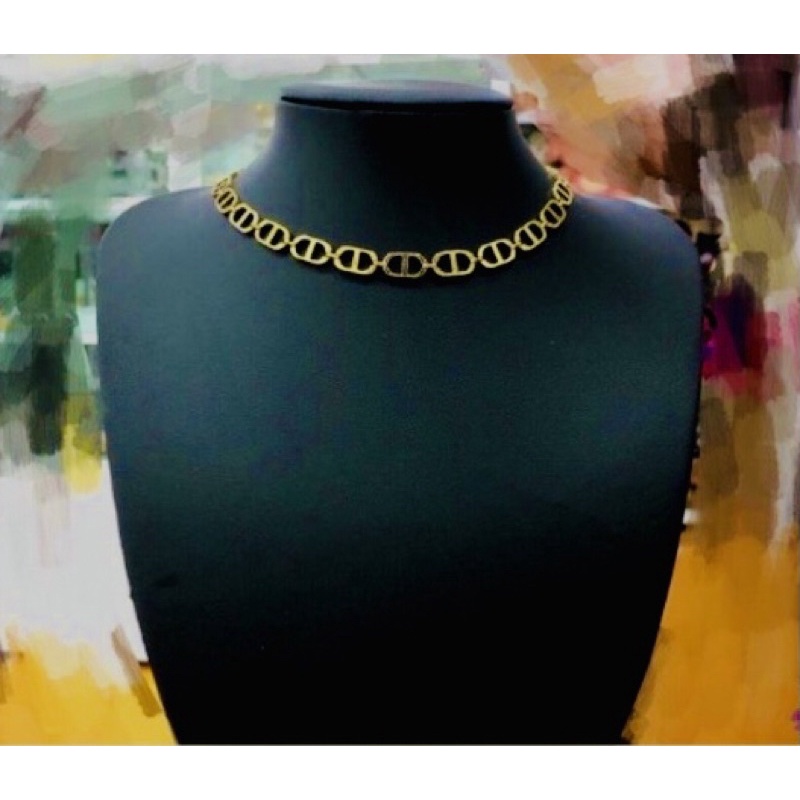 Choker CD hàg CC đeo sang chảnh, phụ kiện trang sức hari korea accessories