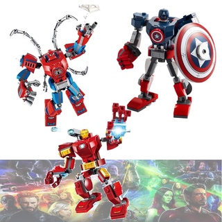 Mô Hình Lắp Ráp Nhân Vật Siêu Anh Hùng  Marvel Captain America Iron Man