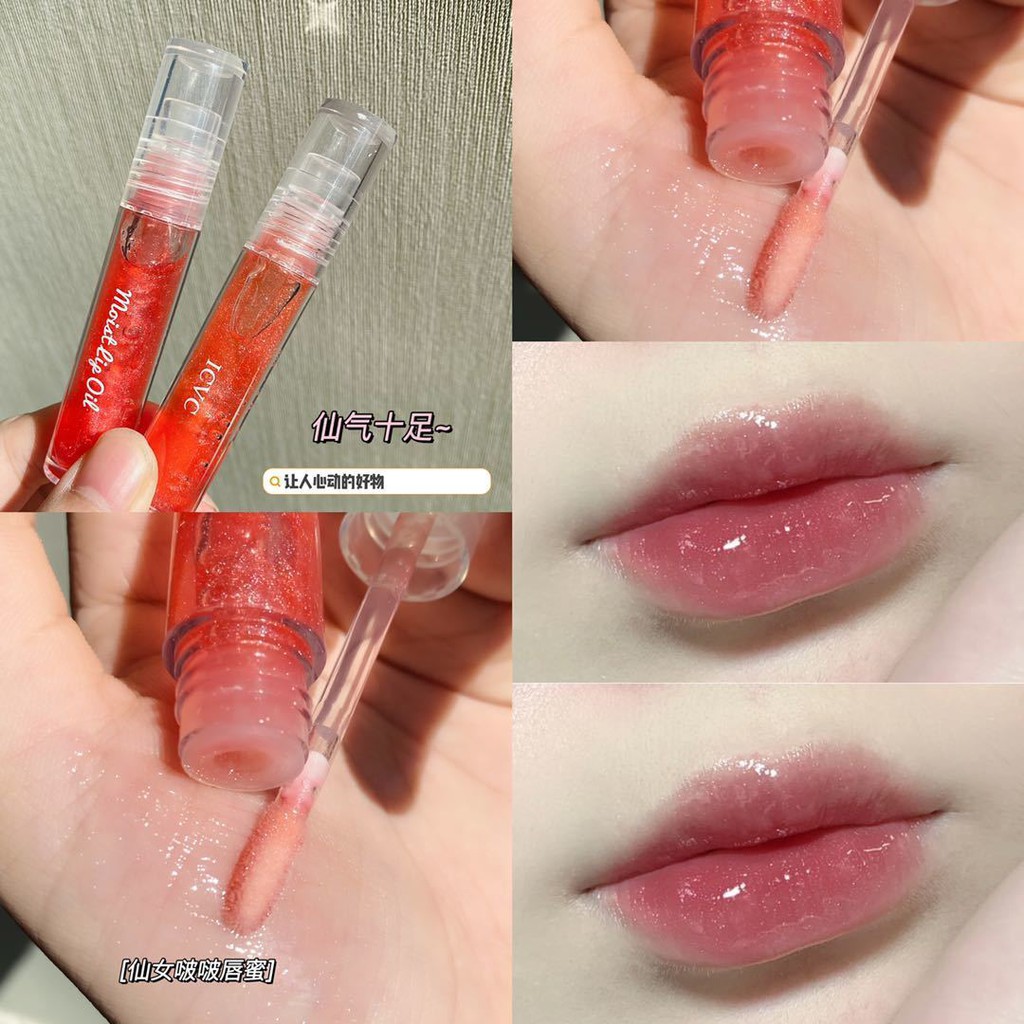 [Hàng mới về] Son Bóng Trong Suốt Hương Trái Cây Dưỡng Ẩm Môi