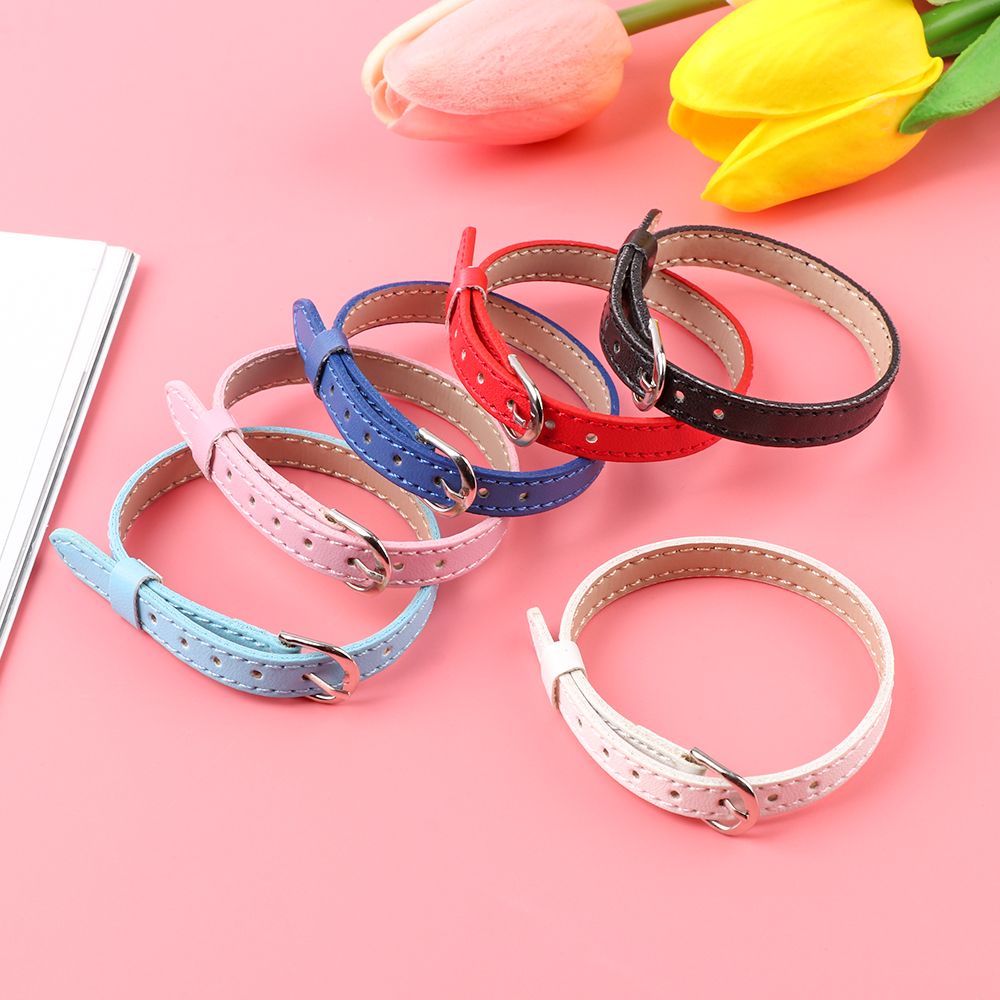 Thắt lưng da nhân tạo nhiều màu tuỳ chọn dài 22cm rộng 8mm cho búp bê DIY