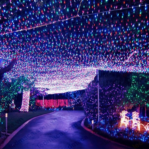 DÂY LED NHÁY KIM CƯƠNG TRANG TRÍ CUỐN CÂY NGOÀI TRỜI DỊP LỄ TẾT, NOEL