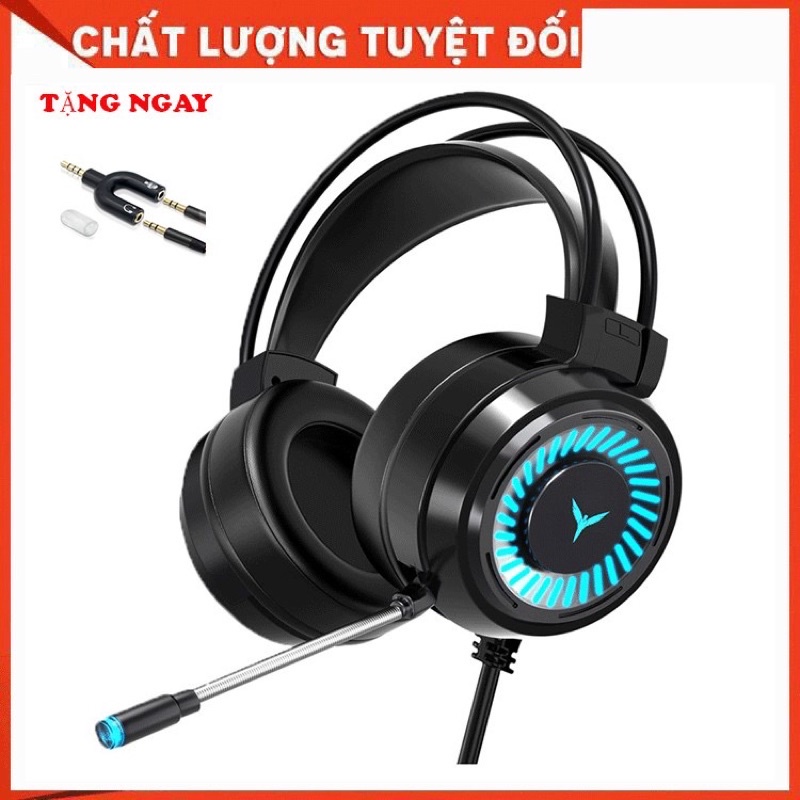 Tai nghe gaming chụp tai có mic có đèn LED cho máy tính, điện thoại