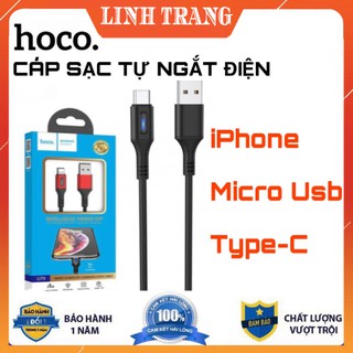 Dây Cáp Sạc Tự Ngắt Thông Minh Hoco U79 Iphone/ Type C Chiều Dài 1.2M