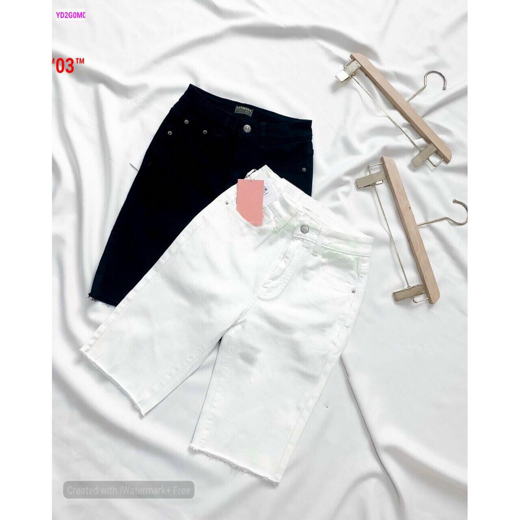 [RẺ VÔ ĐỊCH] Quần kaki ngố rách đùi đẹp 2 màu trắng, đen NG93210