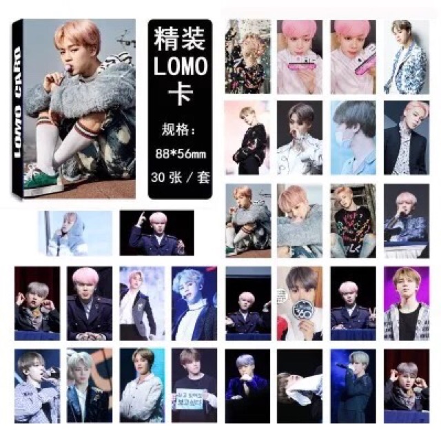 Lomo hộp giấy 30 tấm Jimin (BTS) ảnh hộp giấy