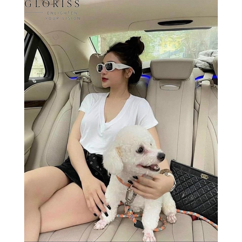 Mắt kính râm thời trang nữ - GLORISS PRADA chống nắng, chống tia UV