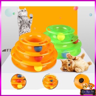 Đồ chơi cho mèo - Tháp bóng 3 tầng bắt mắt thu hút thú cưng
