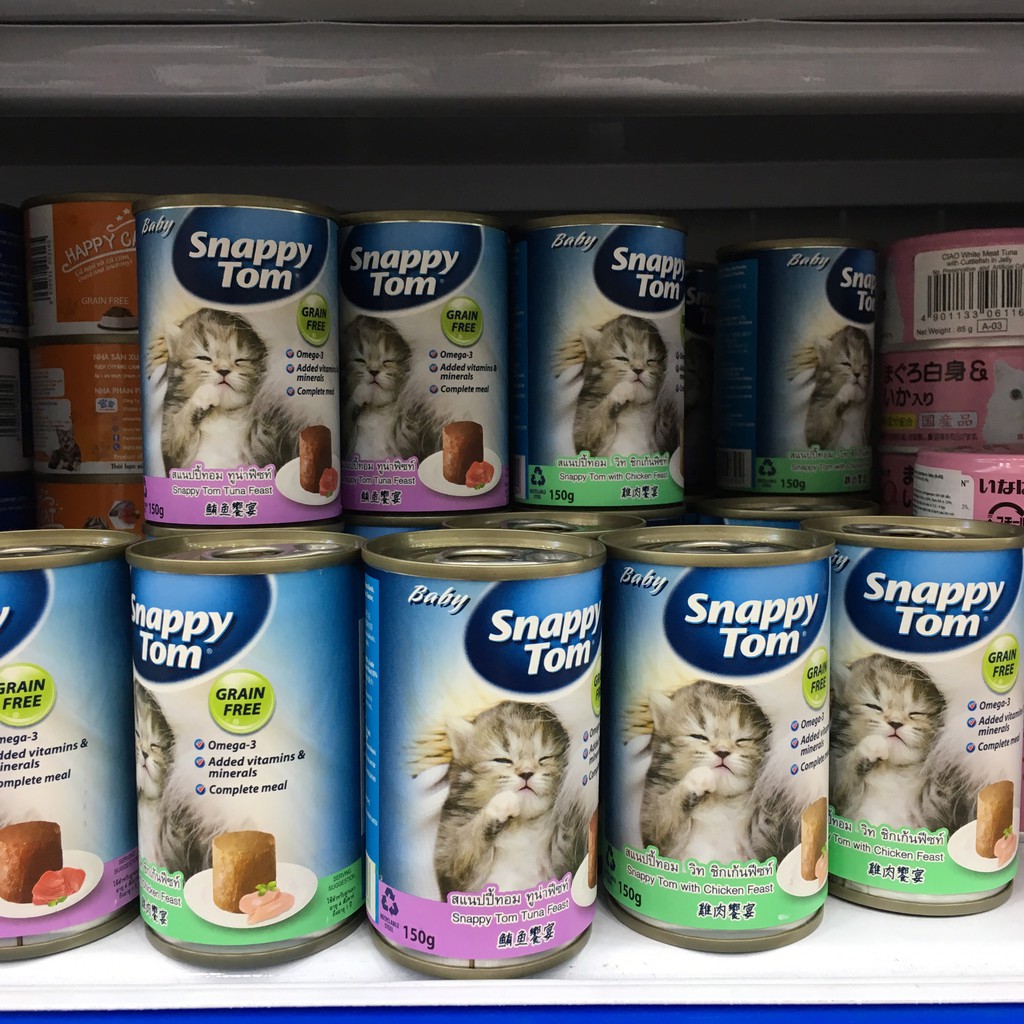SNAPPY TOM - Pate cho mèo con lon 150g