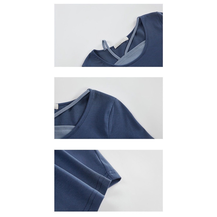 Bộ đồ MMIOT gồm áo thun dài tay và quần ống rộng thời trang Hàn Quốc dành cho nữ