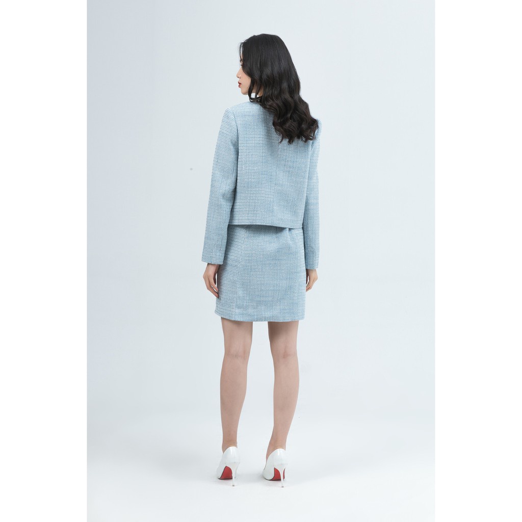 Áo Vest nữ Tweed cổ tròn IVY moda MS 67M5032
