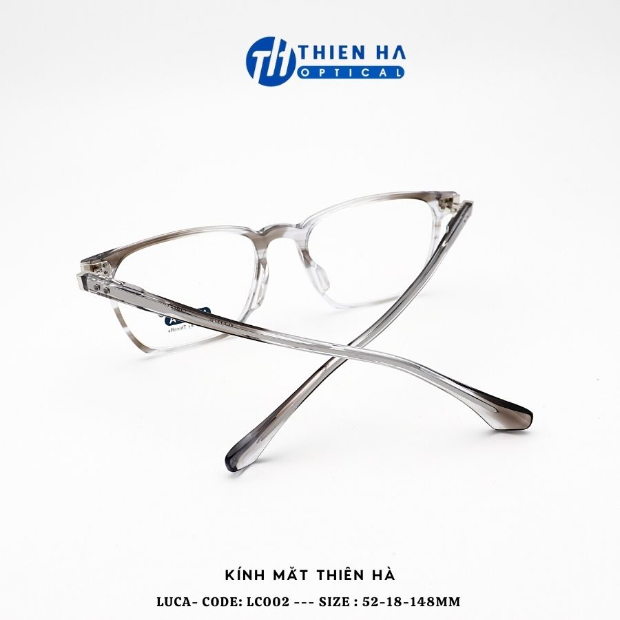 Gọng kính cận nam nữ vuông chất liệu nhựa Acetate bền chắc đeo ôm mặt LUCA LC002