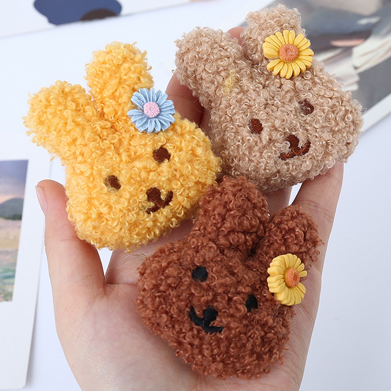 Ghim huy hiệu cái balo túi xách pin cài áo mốc trang trí gấu bông hình thỏ cute HTG01