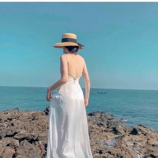 Mãi voan trắng 2s đan chéo lưng