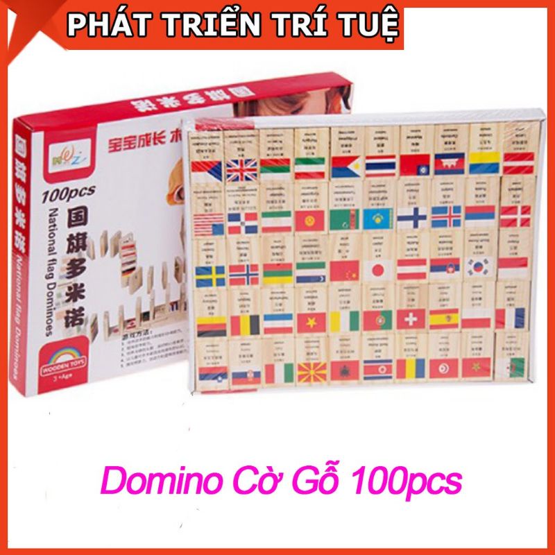 Bộ Domino 100 quân hình cờ các nước trên thế giới