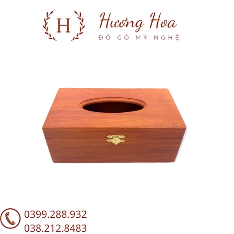 HỘP Khăn Giấy Trơn Gỗ Hương Cao Cấp