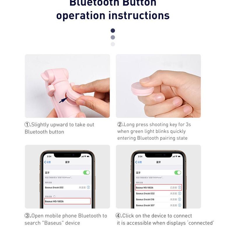 BASEUS Gậy Chụp Ảnh Tự Sướng Có Thể Gấp Gọn Tiện Dụng | BigBuy360 - bigbuy360.vn