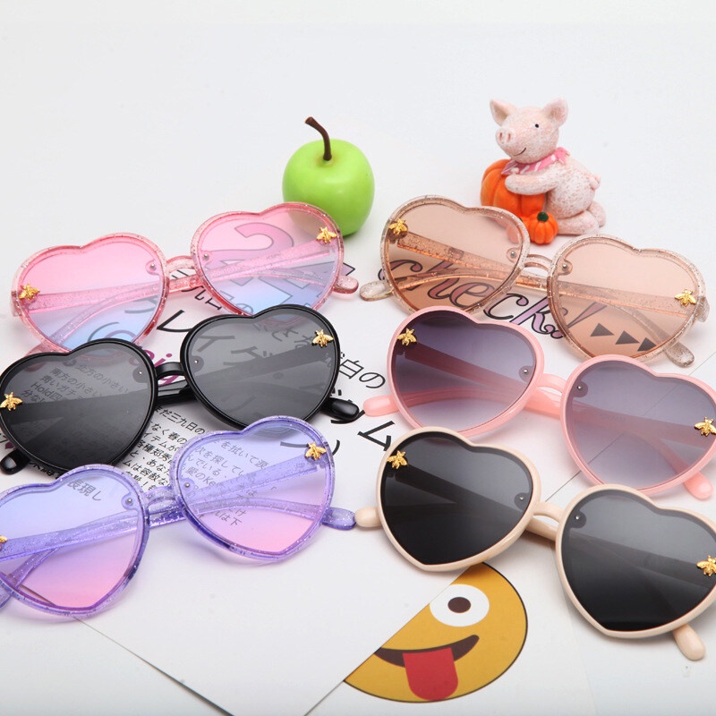 Kính Mát Hình Trái Tim Chống Tia UV400 Sự Bảo Vệ