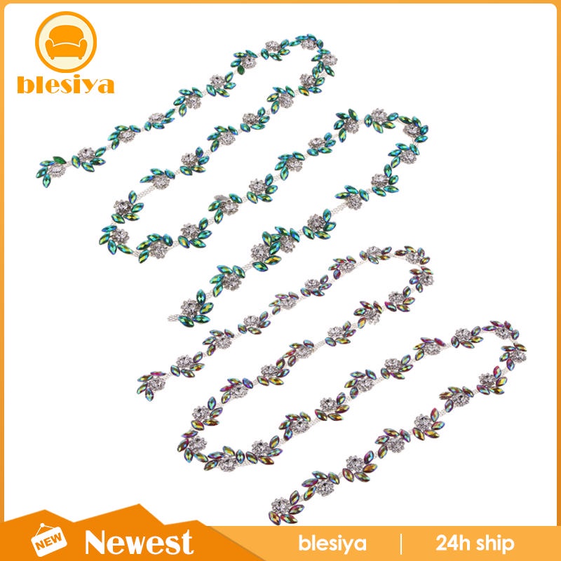 Cuộn Dây Ruy Băng Hạt Pha Lê AB 1 Yard Màu Xanh Lá Dùng Trang Trí