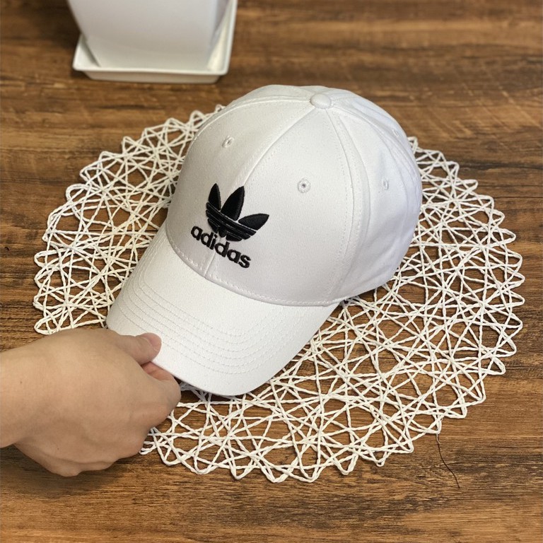 Mũ lưỡi trai, Nón kết xuất khẩu Zeni Store Adi.das trắng logo đen thêu chữ nổi Siêu HOT Freeship, Full Hộp