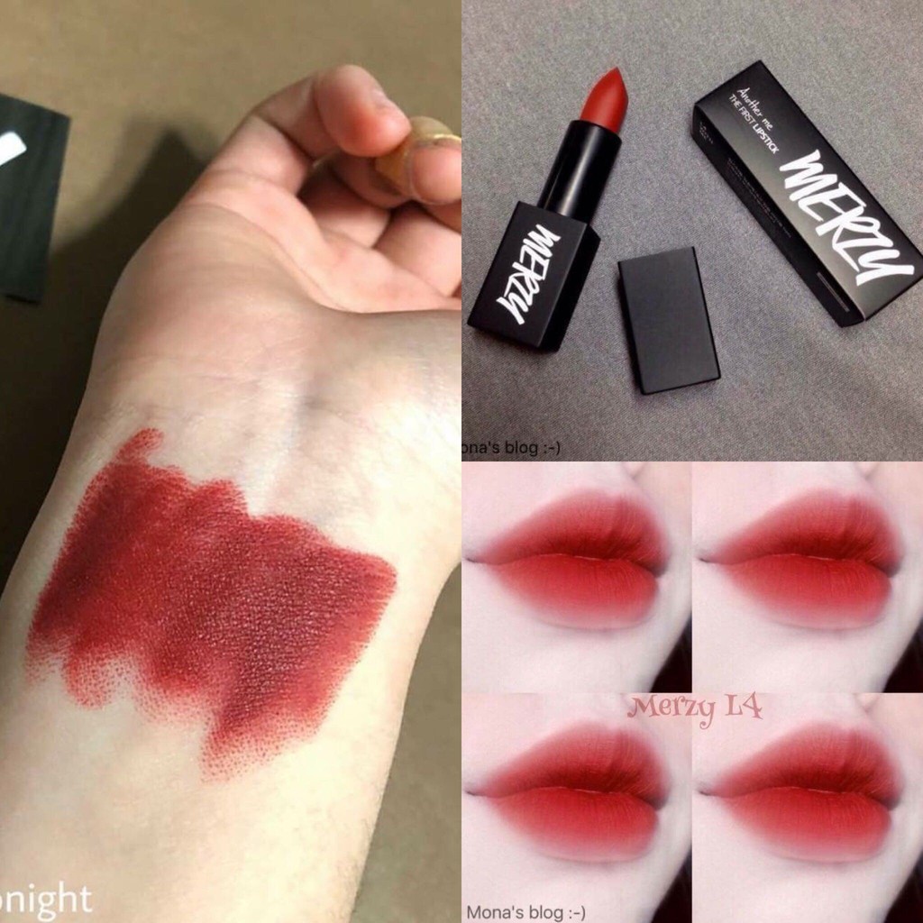 Son môi son lì,Son merzy thỏi the first lipstick hàn quốc chính hãng lâu trôi,đỏ đất, đỏ nâu Cosmetic999