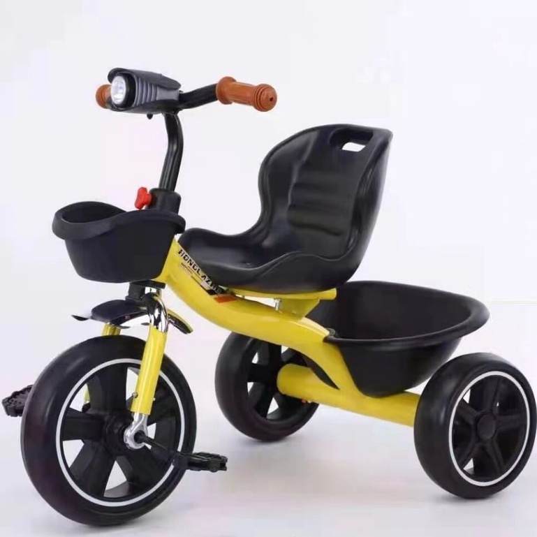 Xe đạp 3 bánh cho bé, xe cho trẻ em có ghế da cao cấp  bình nước và hộp đựng đồ  sau xe.