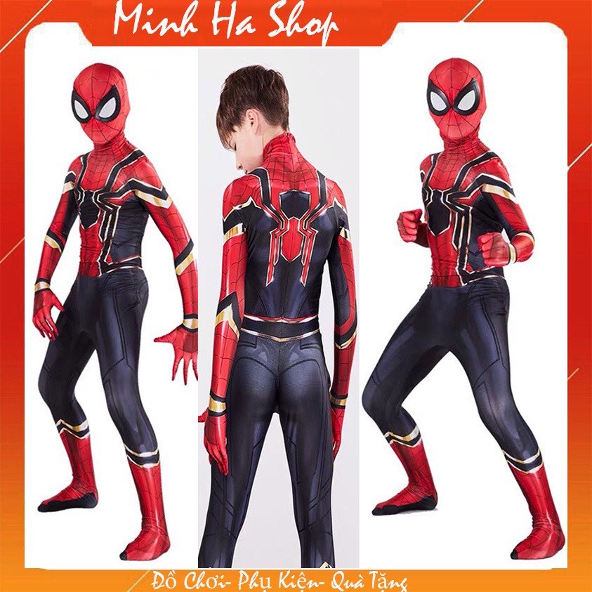 Bộ Quần Áo Hoá Trang Cosplay Người Nhện Spider Man Chất Thun Cao Cấp Co Giãn Thoáng Mát