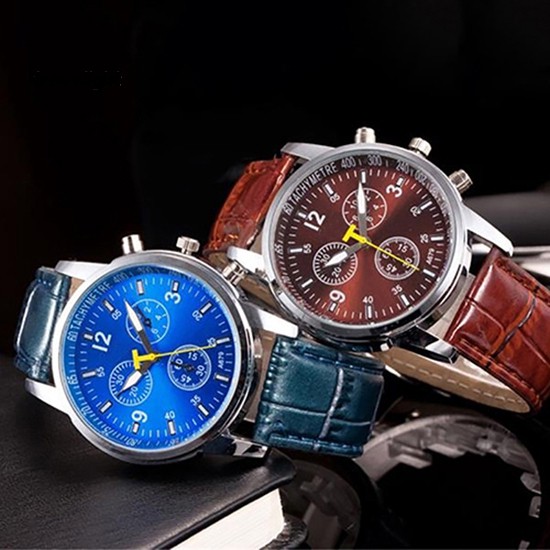 Đồng Hồ Nam Dây Giả Da Thời Trang