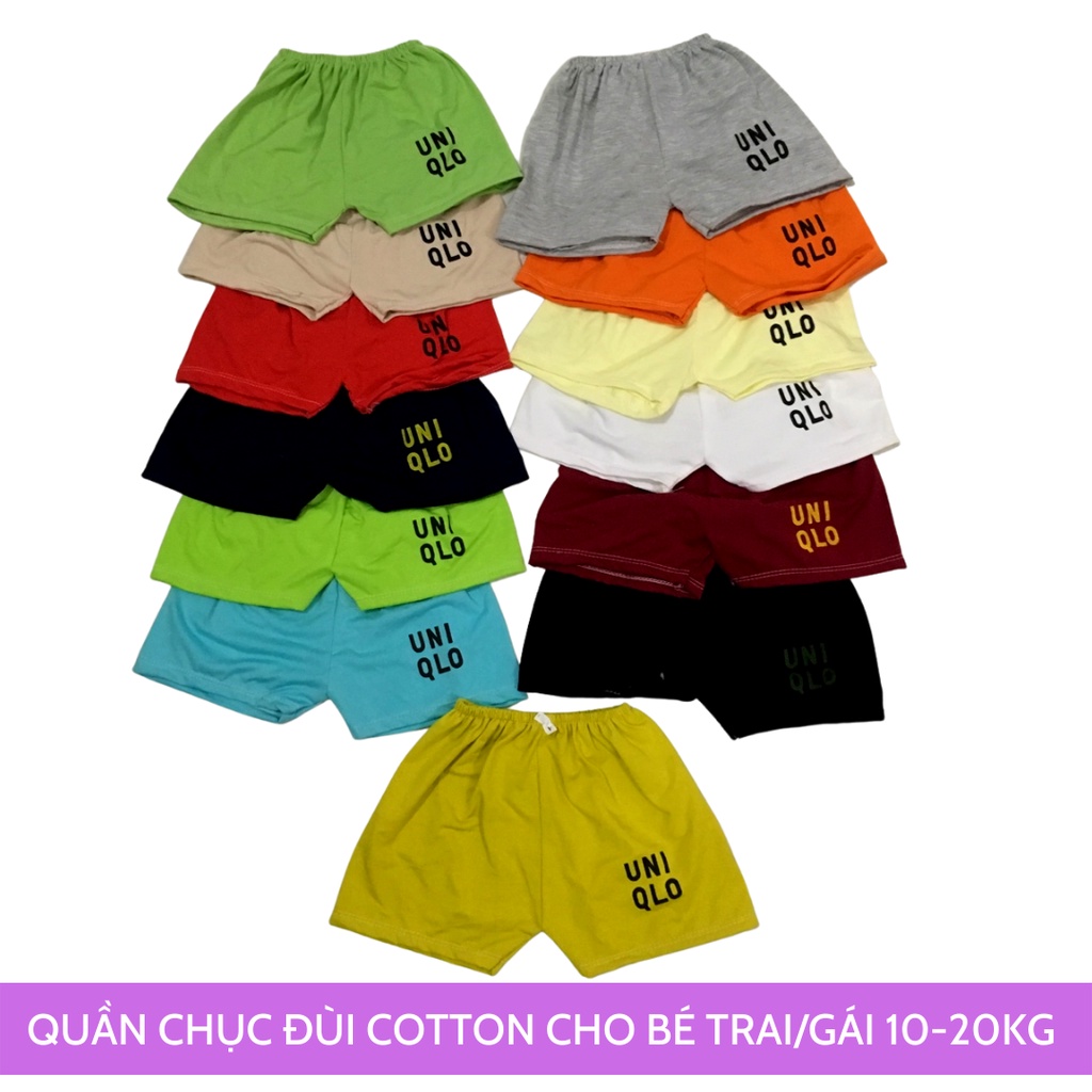 Quần đùi cotton cho bé trai/gái 10-20kg/ Quần chục đùi, quần đùi chục cho bé mặc hè thoáng mát