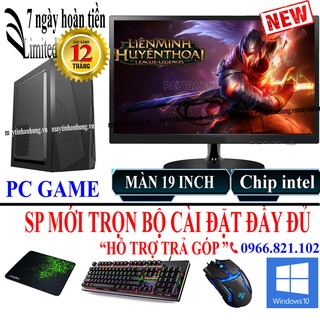 [RẺ SV] Bộ máy tính để bàn pc intel i7 chơi game CF LOL FIFA FREE FIRE PUGB MOBI game online…Màn 19 inch MỚI 100%