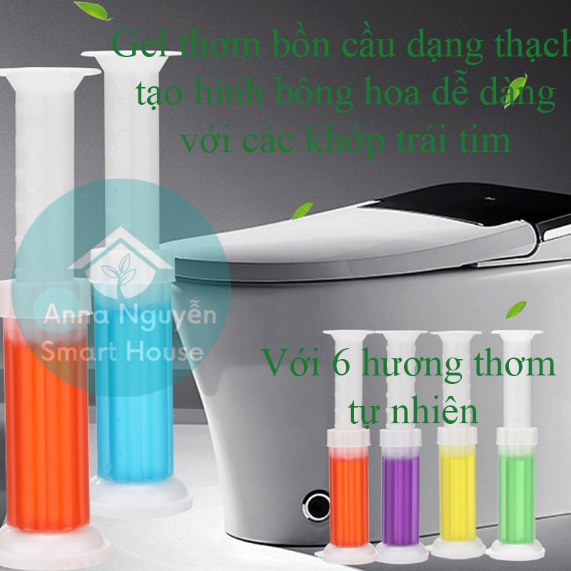 Gel thơm khử mùi bồn cầu tạo hình bông hoa, gel khử trùng bồn cầu