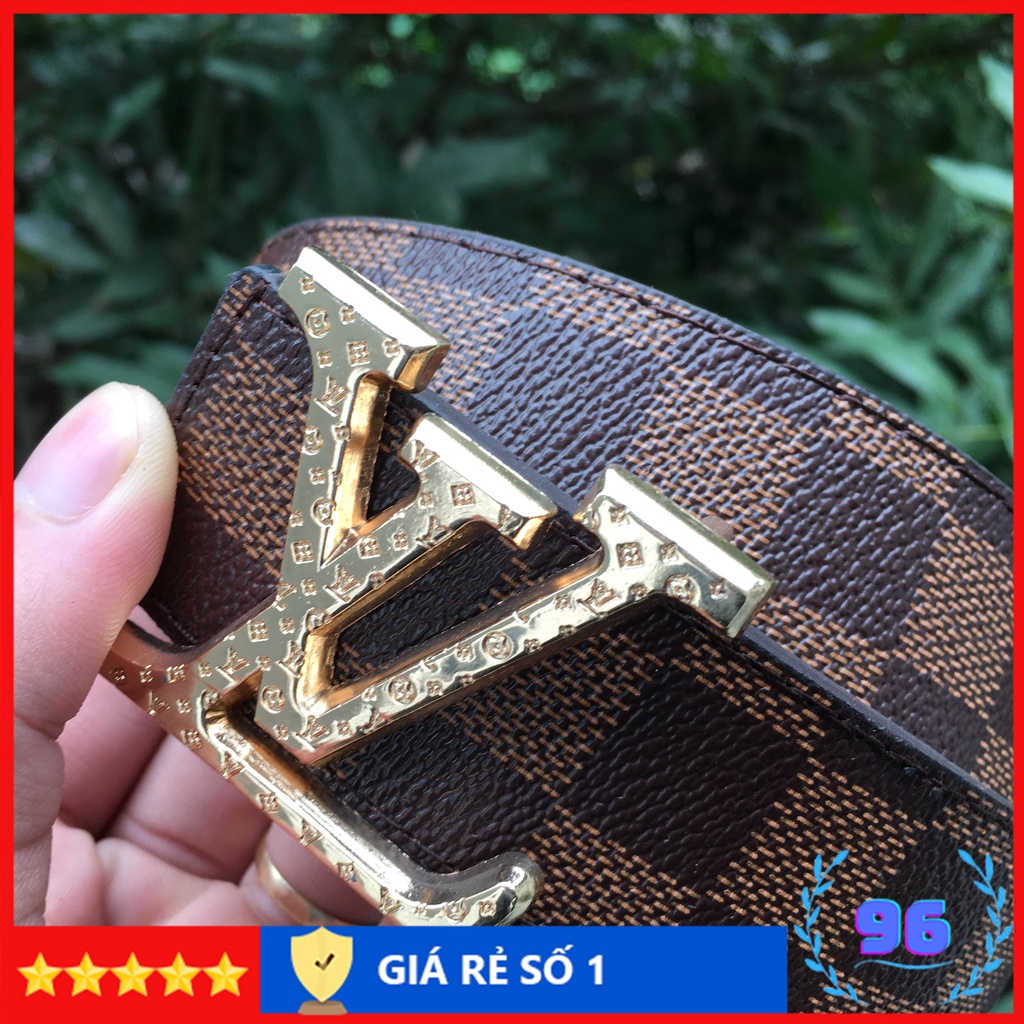 Thắt lưng nam LV, dây lưng lv thời trang, dây lưng nam cao cấp, mặt kim loại nguyên khối trẻ trung sành điệu TLLV002