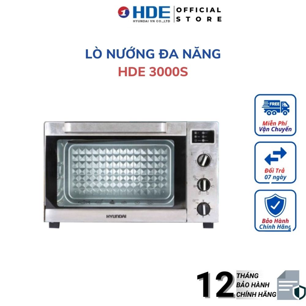 Lò Nướng Điện HYUNDAI HDE 3002S 45L - Lò Nướng Bánh Đa Năng - BẢO HÀNH CHÍNH HÃNG 12 THÁNG