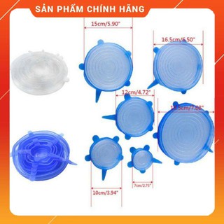 Bộ 6 nắp đậy thực phẩm silicon đa năng
