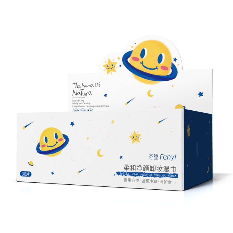 Hộp 30 tờ khăn tẩy trang Fenyi làm sạch nhẹ nhàng