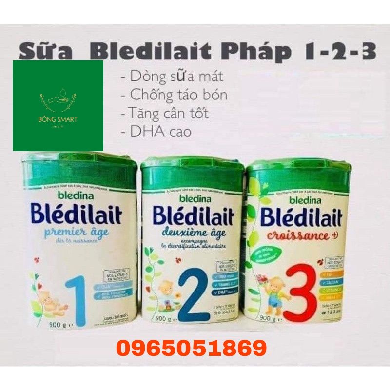 Sữa bột BLEDILAIT Pháp  số 1 2 3 loại 400gr và 900gr cho bé