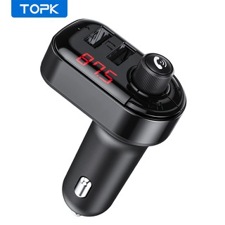 Tẩu Sạc 2 Cổng Usb Bluetooth Topk G206 Cho Xe Ô Tô