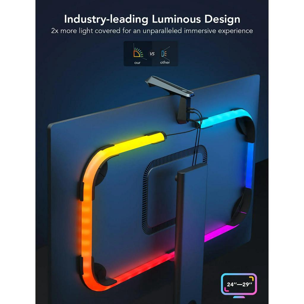 Đèn LED RGB Gaming Govee DreamView G1 Pro Gaming Light H604A | Đèn cho không gian chơi game, giải trí | Chuyển màu