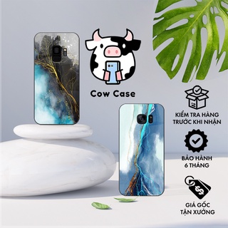 Ốp kính samsung s7/s7 edge - s8/s8 plus - s9/s9 plus | vỏ lưng điện thoại ss galaxy xanh dương cao cấp mã ba27/76