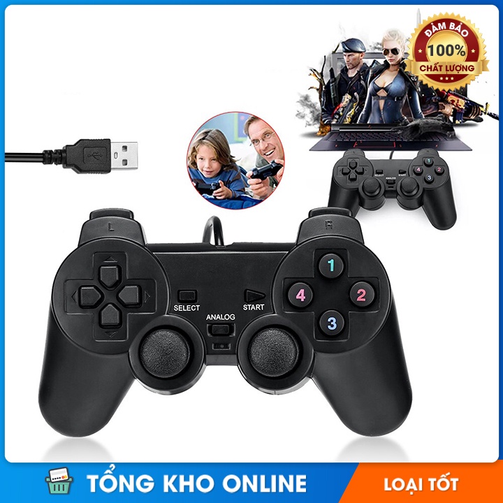 Tay Cầm Chơi Game Đơn Có Rung Cổng USB Cho PC Laptop