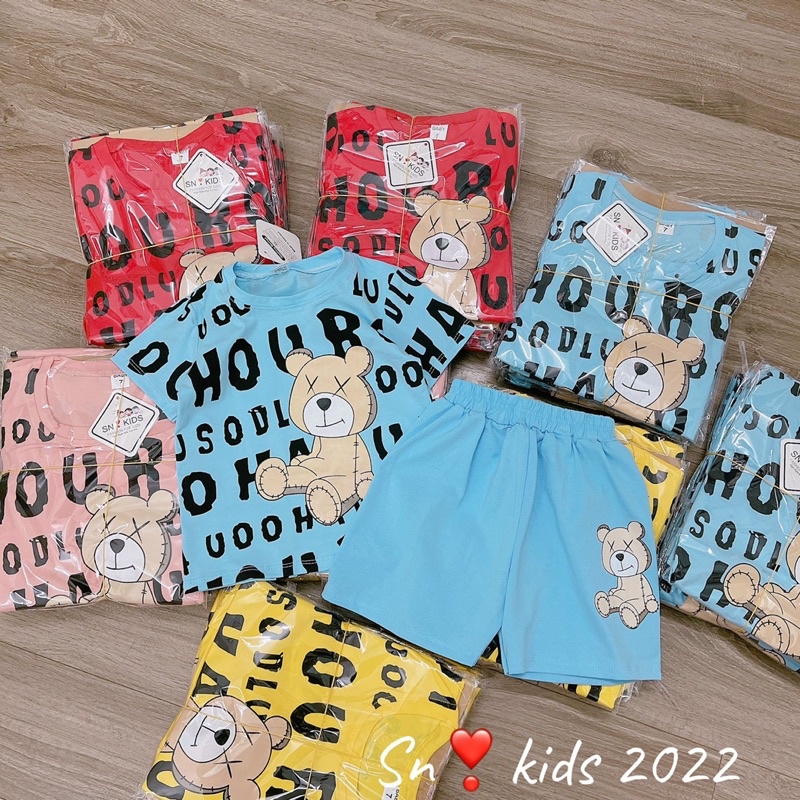 Xả Bộ gấu chữ cho bé gái 10-20kg