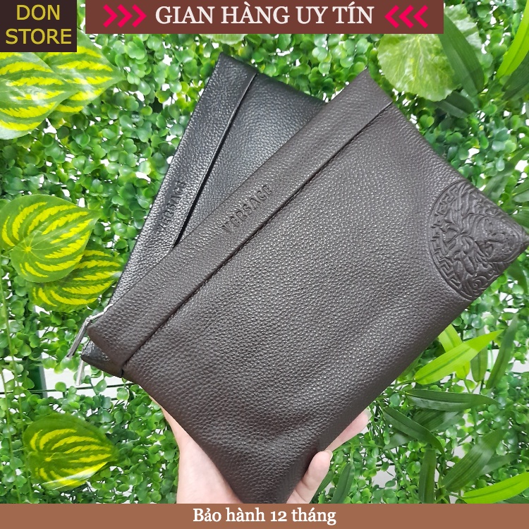 Clutch Nam/ Ví Cầm Tay Nam Full Da Bò Thật 100% Sản Phẩm Cao Cấp New Trend 2020 (BH 12 Tháng)