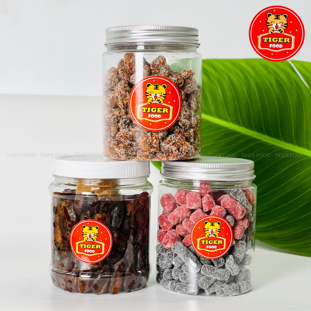 Kẹo dâu tây mix dâu tằm 2 vị TIGER FOOD Mứt dâu tây dâu tằm hộp 450g thơm ngon - Ăn vặt Sài Gòn